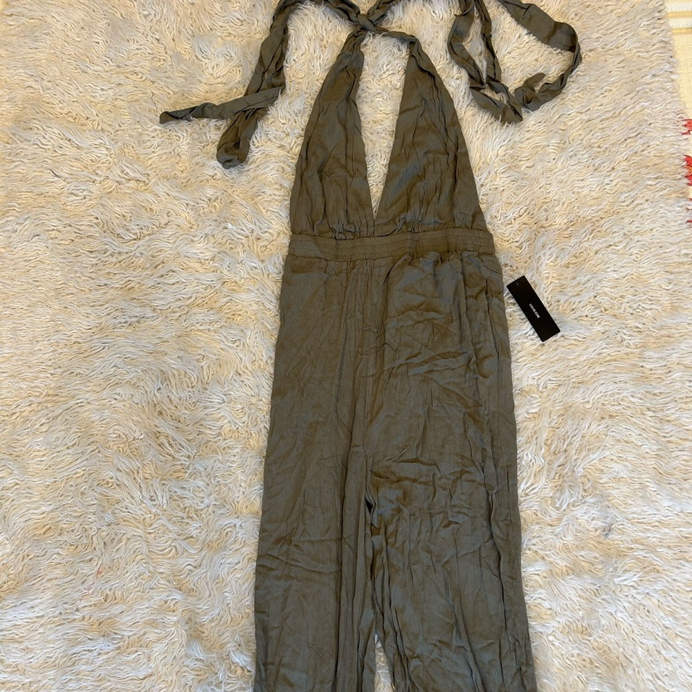 Lulu's Chic Sage Jumpsuit - Picture 4 of 9